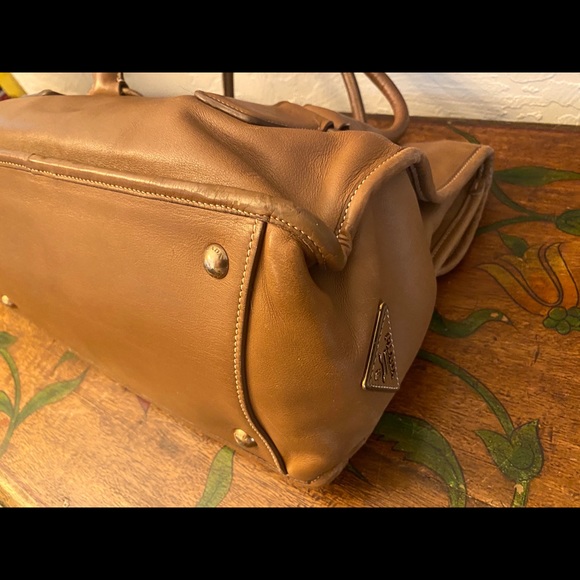 PRADA Pattina CITY Calf Leather in Cannella Tan satchel ART#BN2159 - Picture 7 of 13
